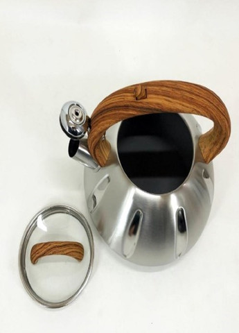 Чайник со свистком UN-5303 из нержавеющей стали 3,0л коричневый Unique (262448831)