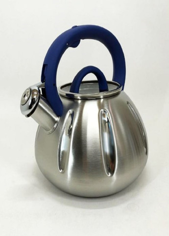 Чайник со свистком UN-5303 из нержавеющей стали 3,0л синий Unique (262454252)