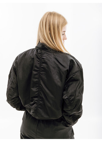 Черная демисезонная женская куртка w nsw vrsty bmbr jkt черный Nike