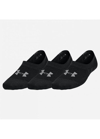 Чёрные носки ua breathe lite ultra low 3p черный 3 пары Under Armour однотонные (262450340)