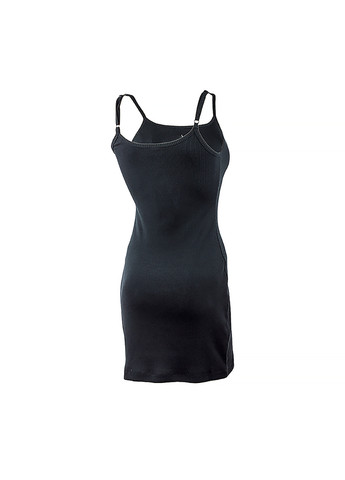 Черное спортивное женское платье w nsw essntl rib dress bycn черный Nike однотонное