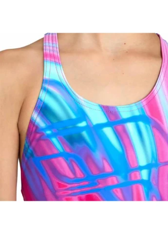 Комбинированный демисезонный купальник для девочек shading swim pro back l синий, розовый Arena