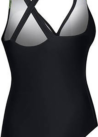 Комбінований демісезонний купальник роздільний для жінок greta 55 чорний, салатовий жін Aqua Speed