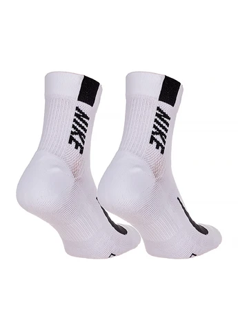 Белые мужские носки u nk mltplier ankle 2pr - 144 белый Nike однотонные (262450403)