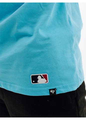Голубая мужская футболка new york yankees base runner голубой 47 Brand
