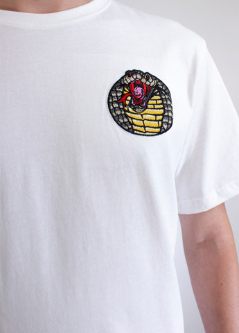 Комбинированная мужская футболка jealous cobra white животные принты No Brand