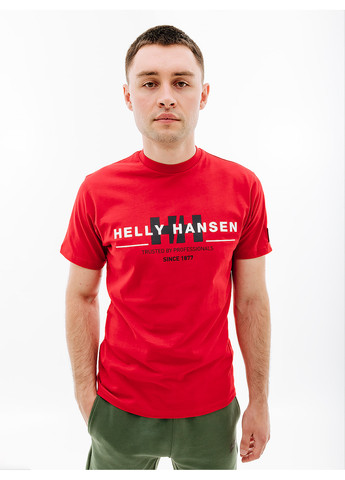 Червона чоловіча футболка rwb graphic t-shirt червоний Helly Hansen