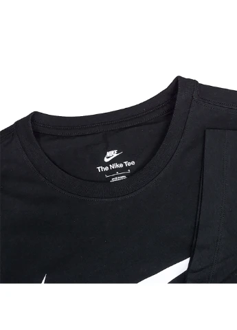 Черная мужская футболка m nsw tee icon swoosh черный Nike