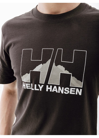 Серая мужская футболка nord graphic t-shirt серый Helly Hansen