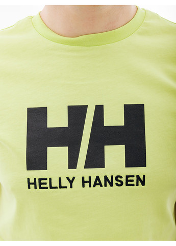 Салатовая мужская футболка hhogo t-shirt салатовый Helly Hansen