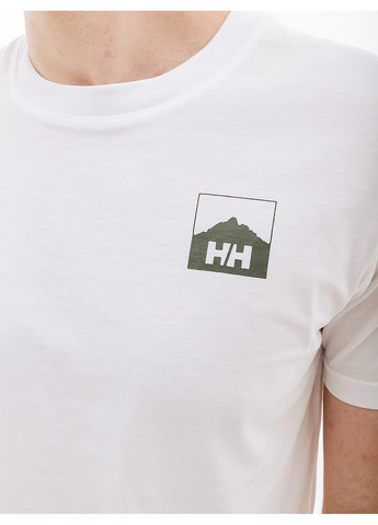 Белая мужская футболка nord graphic hh t-shirt белый Helly Hansen