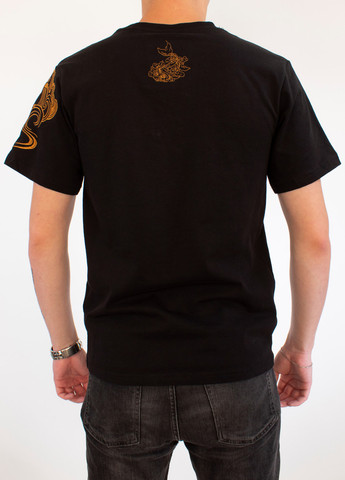 Комбинированная мужская футболка carp poems black No Brand