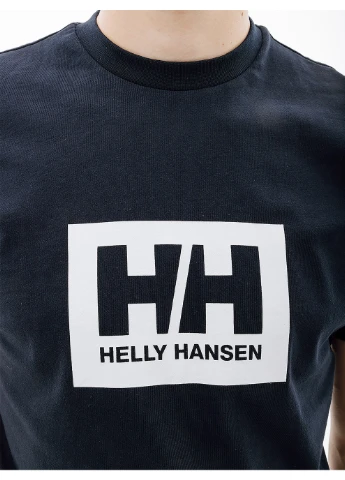 Синяя мужская футболка hh box t синий Helly Hansen