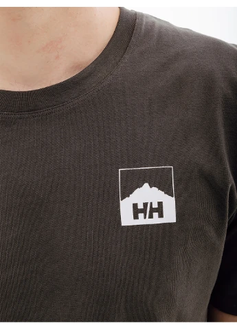 Сіра чоловіча футболка nord graphic hh t-shirt сірий Helly Hansen