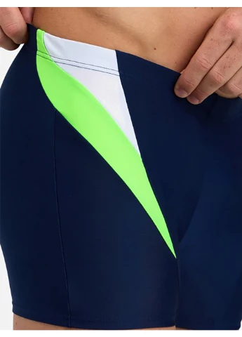 Чоловічі Плавки-боксери SWIM SHORT PANEL Темно-синій, Білий, Салатовий Arena (262451423)