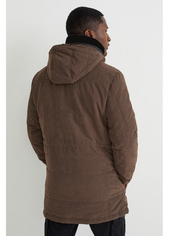Темно-коричнева демісезонна куртка парка C&A