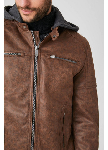 Темно-коричнева демісезонна куртка косуха C&A