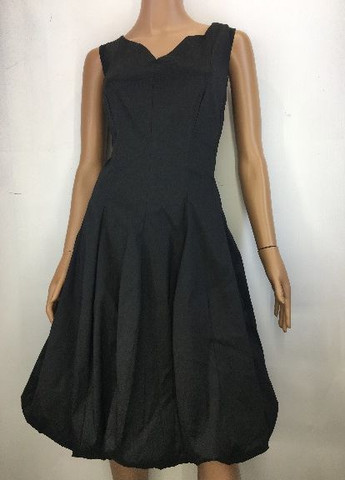 Черное коктейльное платье баллон Frank Lyman однотонное