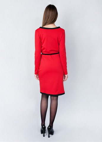 Красное кэжуал платье Meggi однотонное