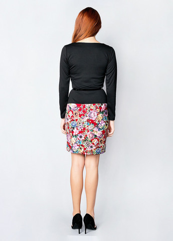 Чорна кежуал сукня Meggi з квітковим принтом