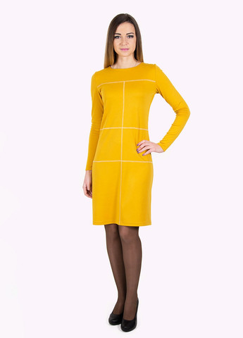 Гірчична кежуал сукня Meggi однотонна