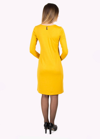 Гірчична кежуал сукня Meggi однотонна