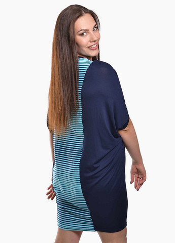 Темно-синее кэжуал платье Meggi в полоску