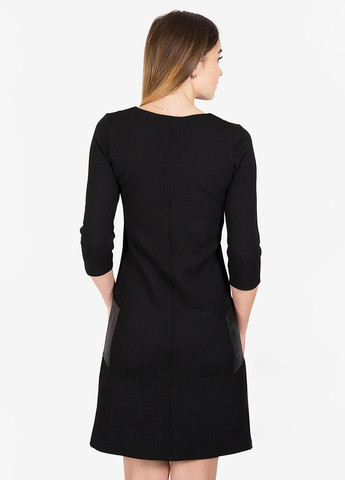 Черное кэжуал платье Meggi однотонное