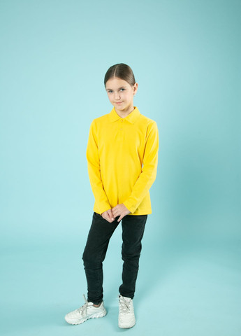 Желтая детская футболка-рубашка поло детская TvoePolo однотонная