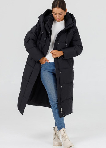 Чорна зимня пальто зимове жіноче чорний Snow Owl