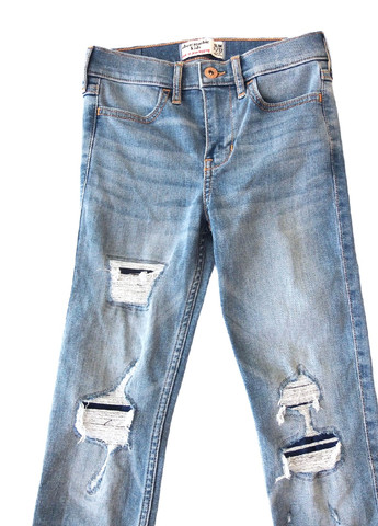 Голубые демисезонные джинсы Abercrombie & Fitch