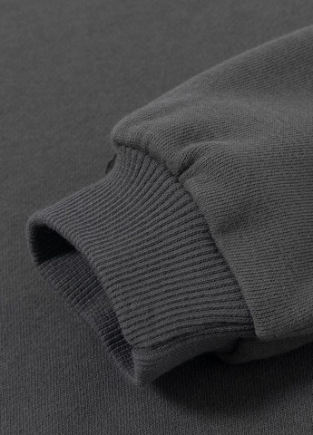 Yumster свитшот утепленный со вставками на рукавах, темно-серый горошек темно-серый повседневный хлопок