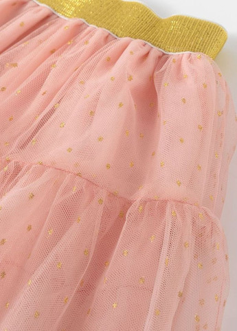 Розовая праздничный в горошек юбка Yumster клешированная-солнце