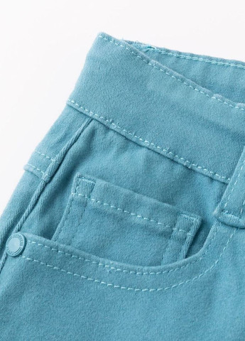 Светло-голубые демисезонные прямые джинсы для девочки светло-голубые Yumster