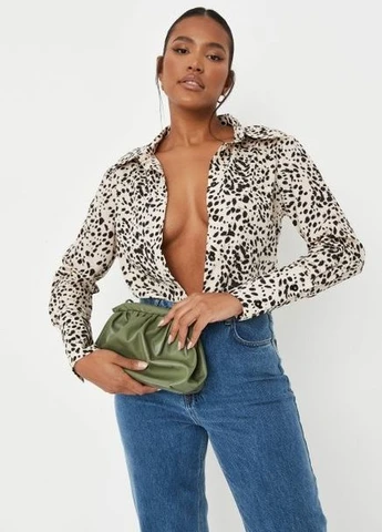 Бежевая рубашка Missguided