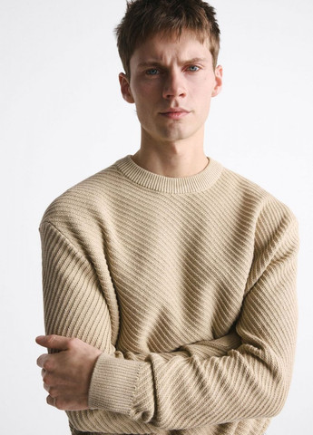 Пісочний демісезонний светр Zara 6216 400 Sand