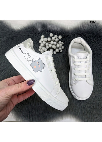 Белые демисезонные кроссовки кеды белые для девочки ABA