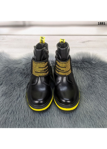 Черные повседневные осенние ботинки детские для девочки демисезонные черные замшевые Bessky