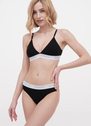 Чёрный топ бра triangle black Apriori