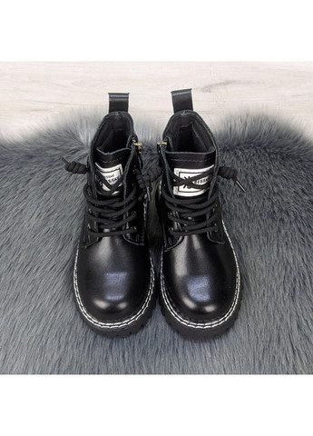 Черные повседневные осенние ботинки детские для девочки демисезонные Bessky