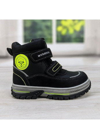 Черные повседневные осенние ботинки детские демисезонные для мальчика Kimboo
