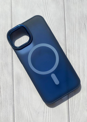 Матовый чехол Soft Touch на iPhone 14 с поддержкой MagSafe :: Синий Creative (262816468)