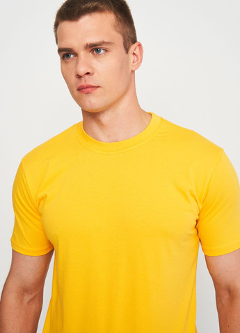 Желтая футболка мужская с коротким рукавом Роза