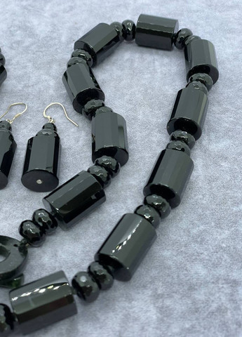 Намисто агат чорний 60 см No Brand (262821804)