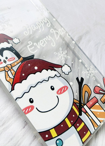 Прозрачный чехол на Samsung Galaxy S20 FE Снеговик и пингвин (новогодний принт 156) Creative (262820936)