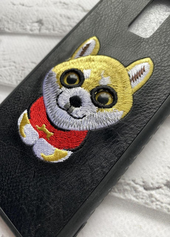 Силиконовый чехол, украшенный рисунком на ткани, для Samsung Galaxy J8 (2018) Собака в красном Creative (262887326)