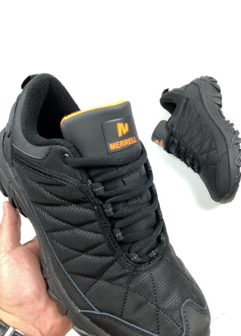 Черные зимние черные с оранжевым мужские кроссовки No Brand