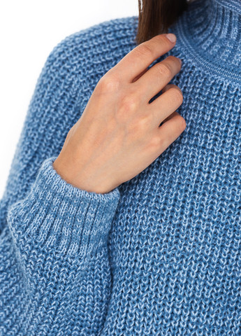 Серо-голубой меланжевый свитер крупной вязки. SVTR