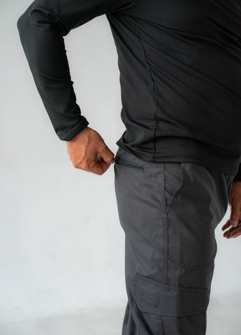 Черные повседневный демисезонные прямые брюки GorLin