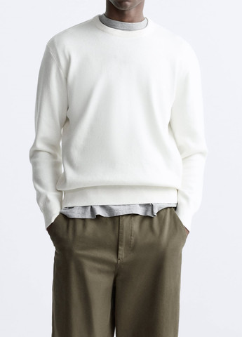 Жемчужный демисезонный свитер Zara